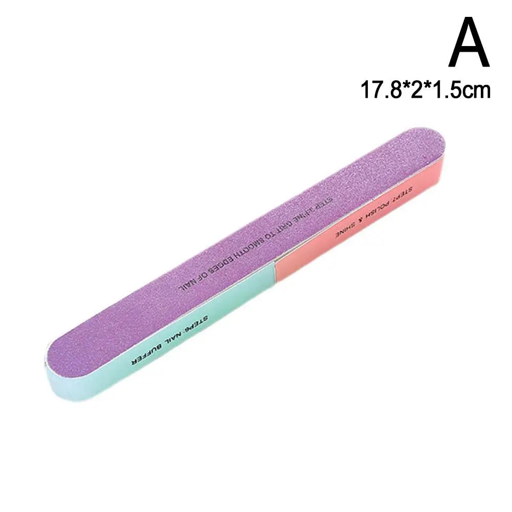 Professional Nail File Nail Buffers Blocks For Natural Nails Shine Smoother Upgrade Seven Steps Polisher Fingernail Files Buffer Quake 17.8cm long CN