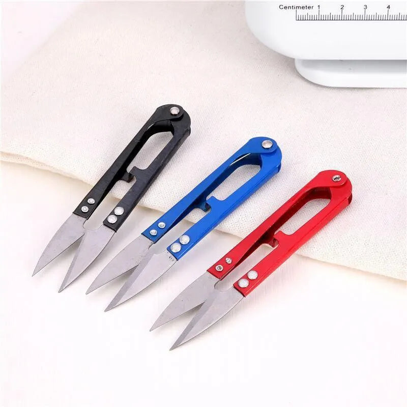 for Yarn Threads Fabric Craft Needlework Scissors DIY Sewing Supplies U Shape 1pcs Sewing Scissors Thread Cutter Quake