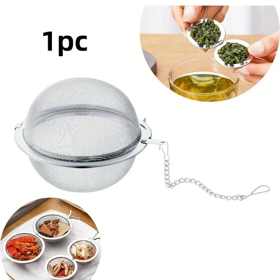 1 Pc Stainless Steel Tea Ball 2.04 Inch Mesh Tea Infuser Strainers Premium Tea Filter Tea Interval Diffuser For Loose Leaf Tea A Quake 1PC
