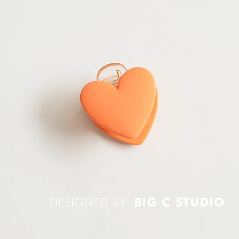 Love Small Grab Clip Korea's New Sweet Hair Grab Chuck Hairpin Hair Accessories Styling Tools & Accessories Quake 2 orange