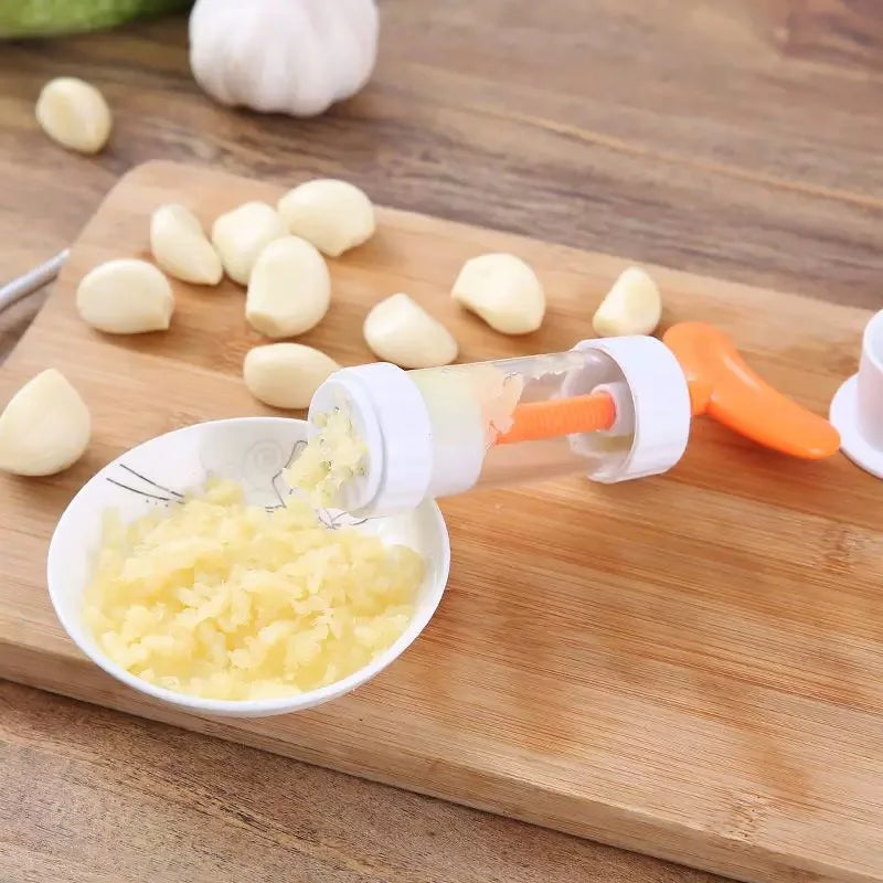 Household Manual Garlic Puree Grinder Kitchen Rotating Garlic Press Manual Garlic Squeezer Quake