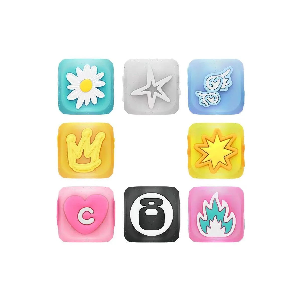 Star Love Heart Mirror Magnetic Phone Grip Stand for IPhone 13 14 15 16 17 18 Pro Max Case Phone Accessories Diy Dice Quake