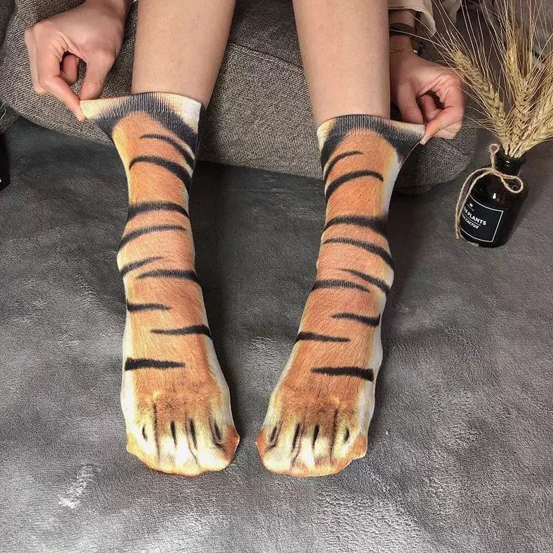 3D animal shaped socks with cute patterns and digital printing simulation fun home personalized socks Quake