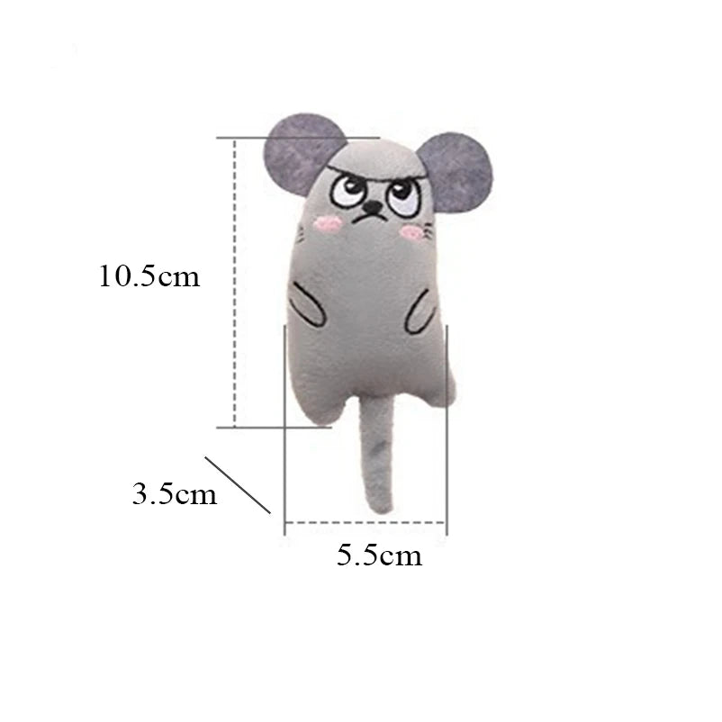 Tail Doll Catnip Pet Toy, Healing Cute Expression, Short Plush Material Soft Touch Cat Toy Quake