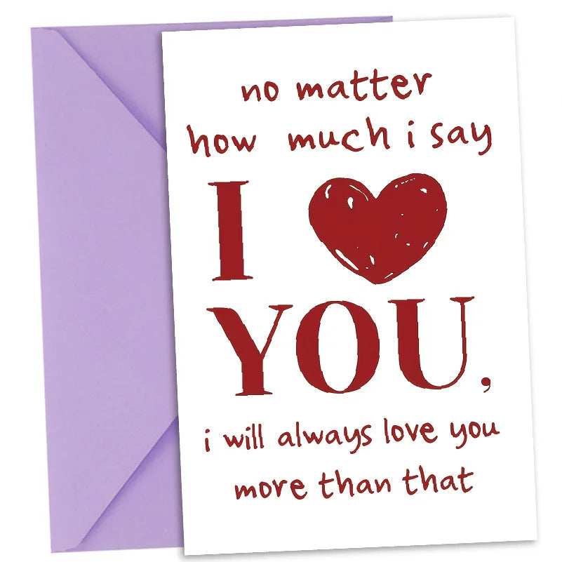 1 set Valentine's Day Greeting Cards Flower Shops Handwritten Flowers Baking Confession Souvenir Cards Instagram Style Quake PURPLE 10x15cm