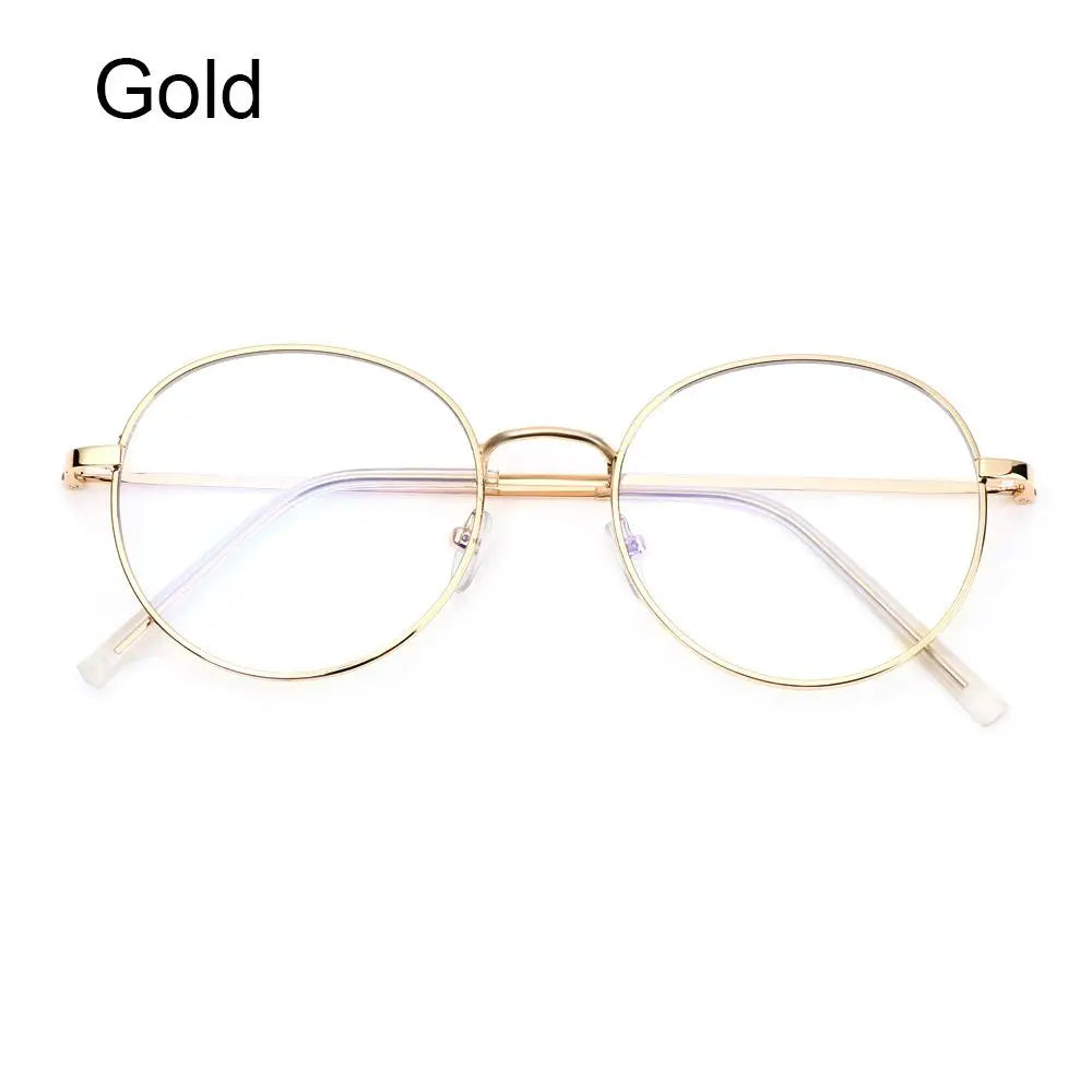 Anti-Blue Light Glasses for Women Men Classic Metal Frame Eyewear Fashion Office Computer Goggles Blue Rays Blocking Glasses Quake Gold