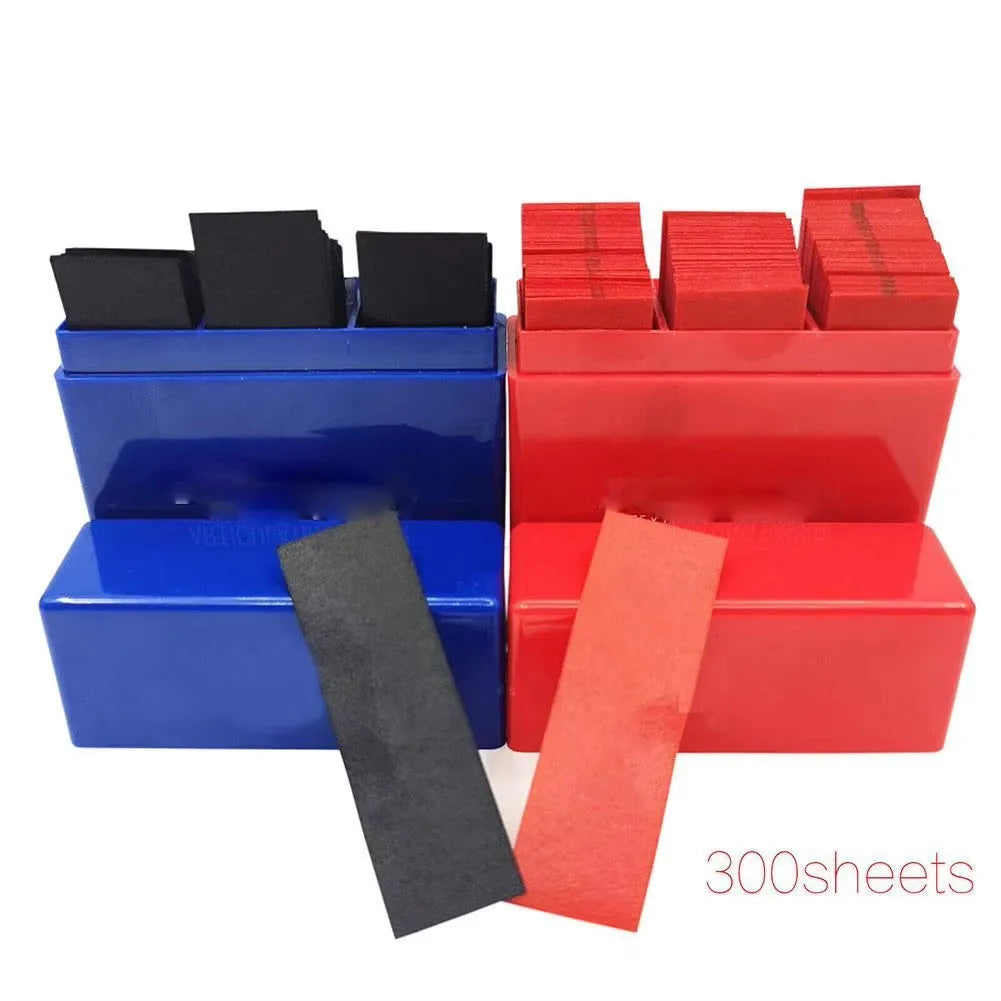 300 Sheets Dental Bite Paper Disposable Dentist Blue/Red Double-Sided Bite Strip Oral Teeth Care Whitening Dentistry Material Quake