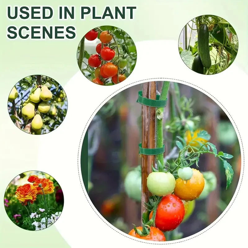 50/100Pcs Reusable Adjustable Non-Slip Nylon Plant Ties Perfect for Climbing Plants Support and Gardening Maintenance Tool Safe Quake