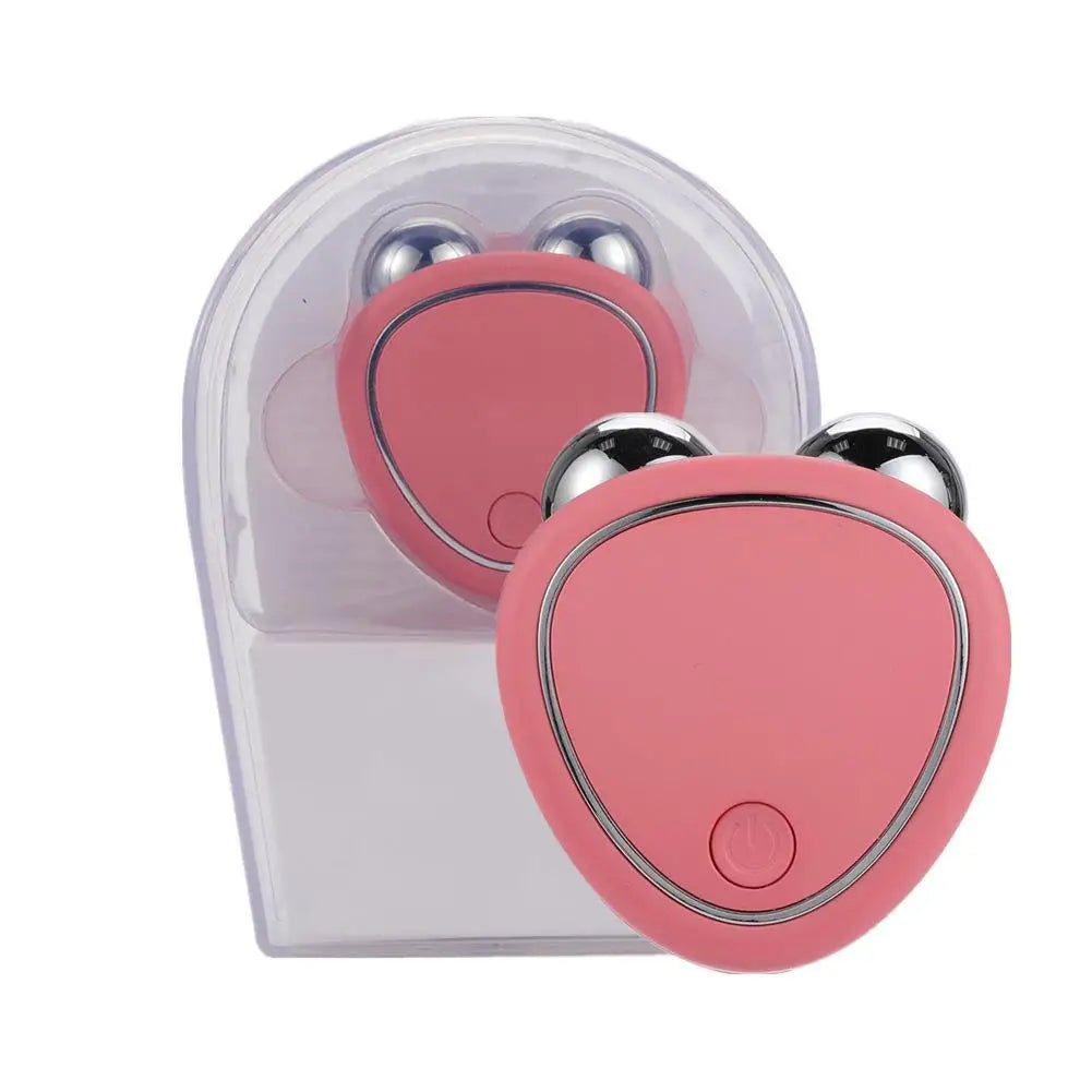 Mini Microcurrent Facial Device+Facial Serum Kit,EMS Face Lift Massager Face Sculpting Beauty Tool Rejuvenation Tighten Skincare Quake Facial Device