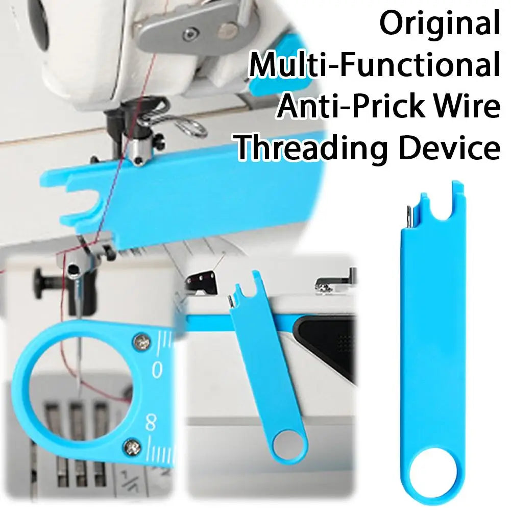 Third Generation Anti-Piercing Needle Threader Magnetic Storage Ruler Magnifier Multifunctional Sewing Accessory Quake