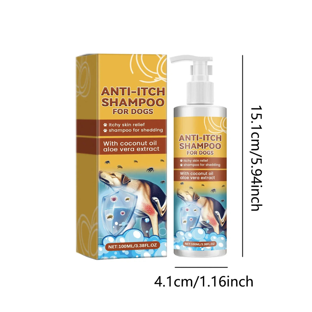 100ml New Itch Shampoo For Dogs,Allergic, Itching, Nourishing Hair Desechos Y Limpieza Del Hogar Aseo Para Perros Mascotas Quake