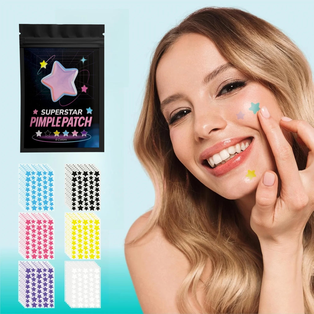 240Pcs pieces of multi-color star acne patches, facial acne patches, concealer acne patches, and pimples patches, ultra-thin Quake