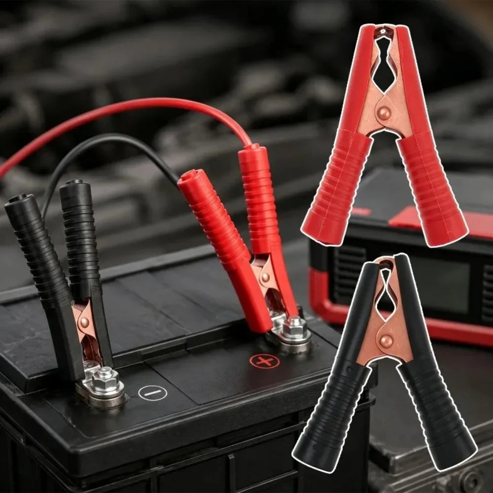 10/1PCS 100A Insulation Alligator Clips Black Red Set for Circuit Testing Multimeter Test Plug Adapter Cable Probes Connector Quake