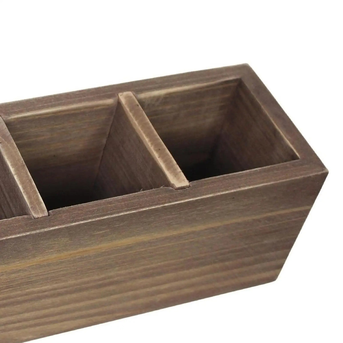 Wood Pen Holder Vintage Desktop Storage for Desktop Bedside Table Countertop Quake