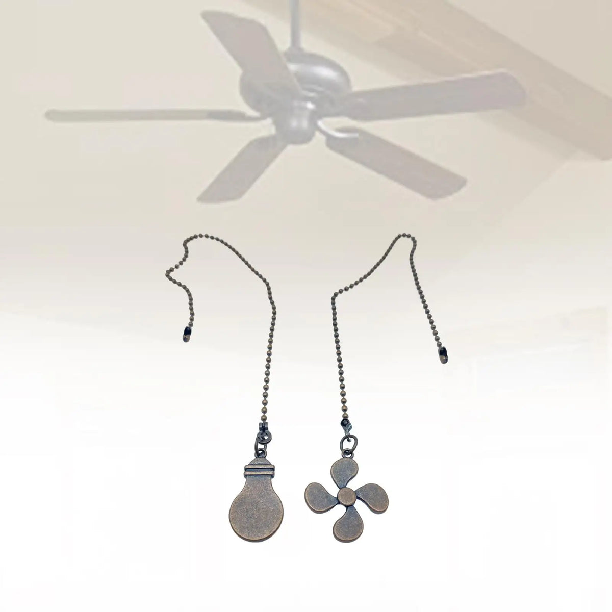 Vintage Style Ceiling Fan Pull Chain with Beaded Ball Fan Extension Chain for Light Fixture Ceiling Fan Accessories Decoration Quake style B