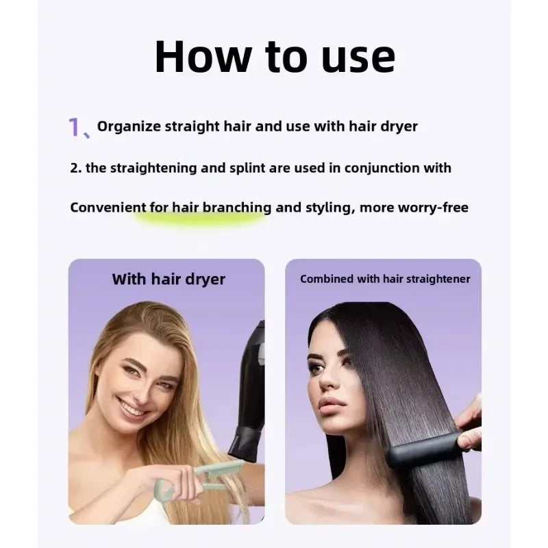 New V Shaped Hairdressing Comb Messy Hair Straightening Splint Comb Hair Styling Tool Special Portable for Hair Wigs Quake