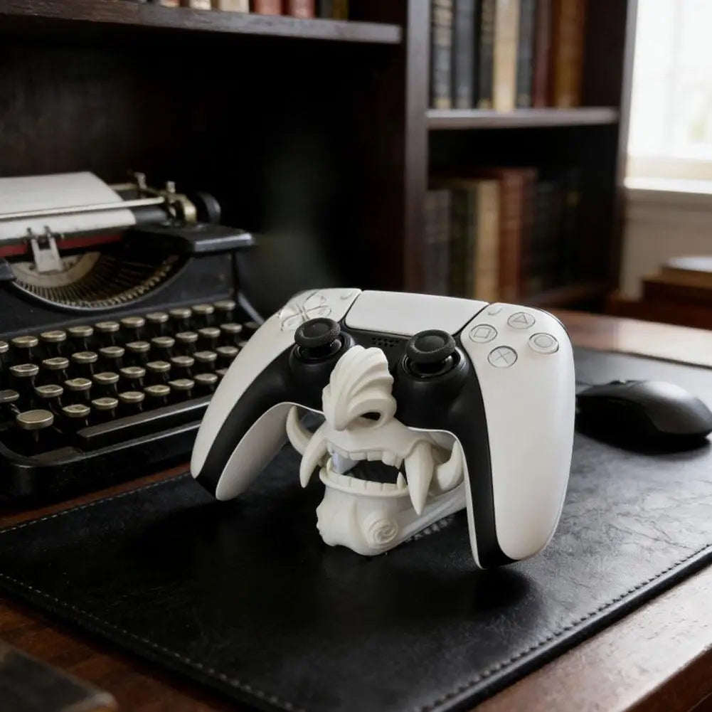 PS5 Controller Stand Ghost Mask PLA Gamepad Holder Desktop Display Dock for Gaming Room Office Desk Halloween Birthday Gift Quake