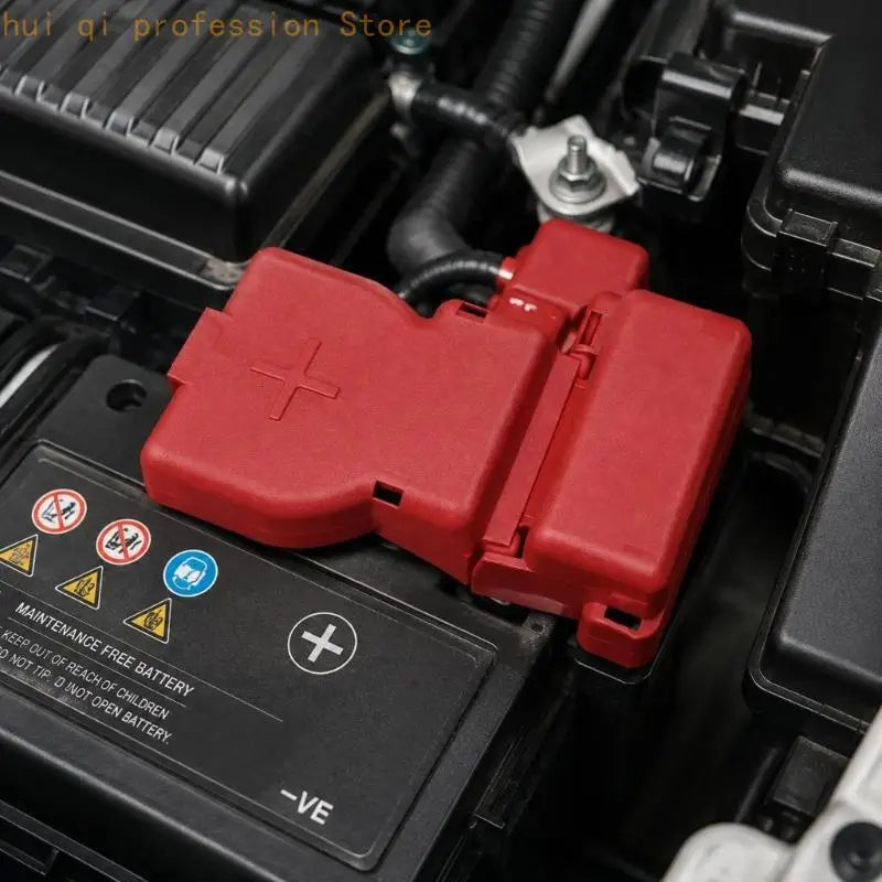 Red Positive Terminal Cover, Hinged Plastic Cap for 24345-79912 Vehicle Spare H8WE Quake