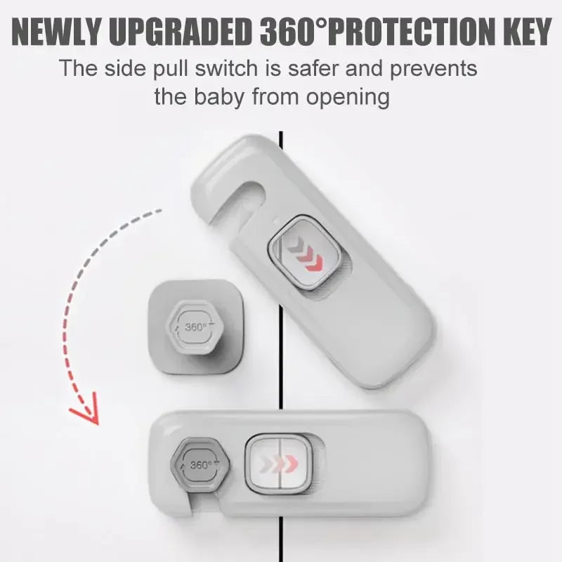 Baby Safety Protection 5 Pack Lock for Doors Baby Safety Cabinet Refrigerator Oven Drawer Lock Home Child Anti Pinch Quake