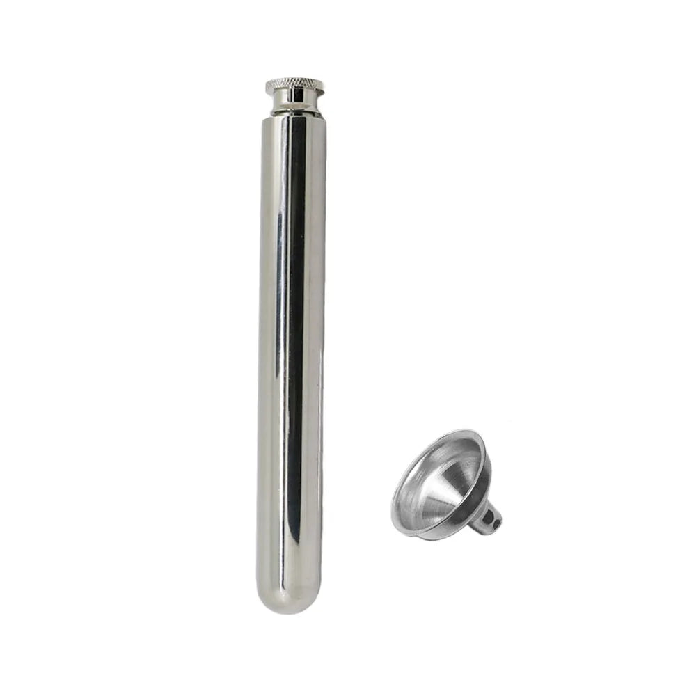 Portable Stainless Steel Tubular Wine Pot 55ml 60ml Reusable Hip Flasks Metal Wine Bottle Outdoor Quake 60ml