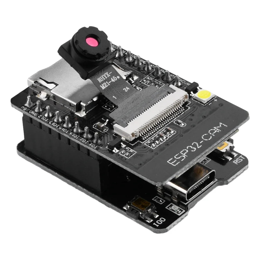 2.0MP ESP32-S Module OV2640 Camera Module Expansion Module ESP32-CAM WIFI BT Development Board Ultra-low Power Consumption Quake