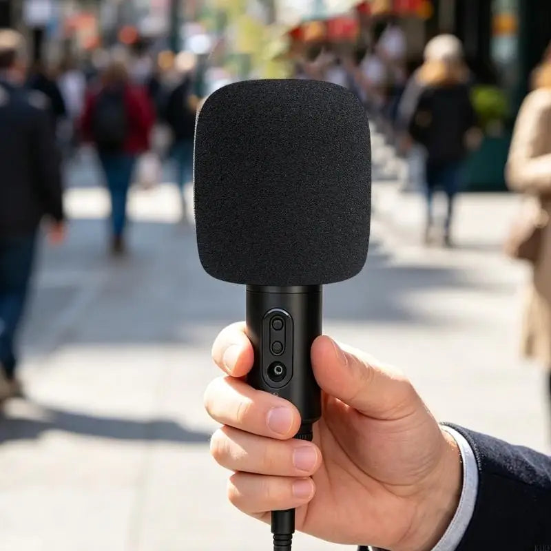 Microphone Foam Cover for ATR2500X-USB, Black Slip-On Windscreen Mic Sleeve for Recording and Voice Chat K1KF Quake
