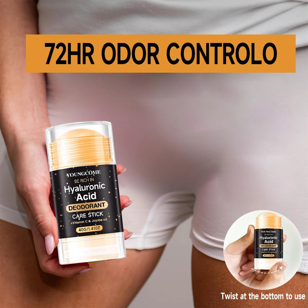 Hyaluronic Acid Deodorant Stick Underarm Bad Smell Sweating Removal Armpit Refreshing Antiperspirant Lasting Aroma Deodorant Quake