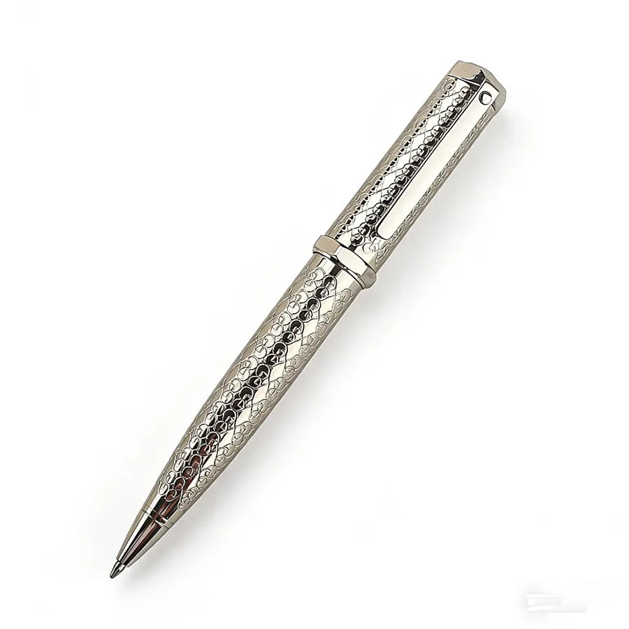 Luxury Retractable Ballpoint Pen,Metal Engraved Pattern Business Office Signature Pen, Smooth Writing School Stationery Supplies Quake 159-1