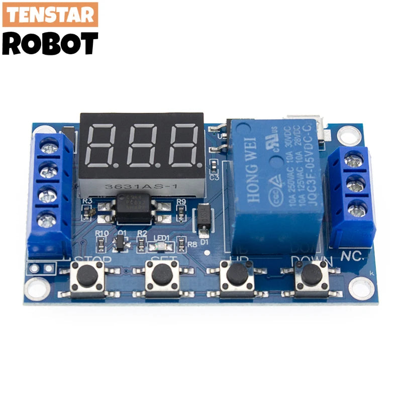 6-30V Relay Module Switch Trigger Time Delay Circuit Timer Cycle Adjustable 828 Promotion Quake