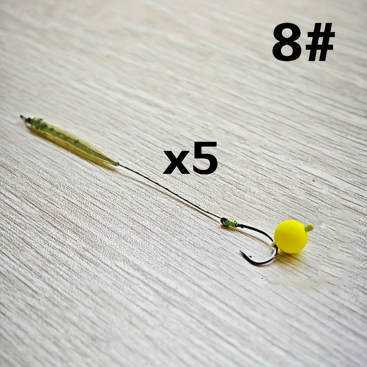5pcs European Carp Fishing Setup with PVC Floats and Hooks - Ideal for Grass Carp and Bream, Bait Fishing Gear|Minimalist Design Quake 8hao5pcs