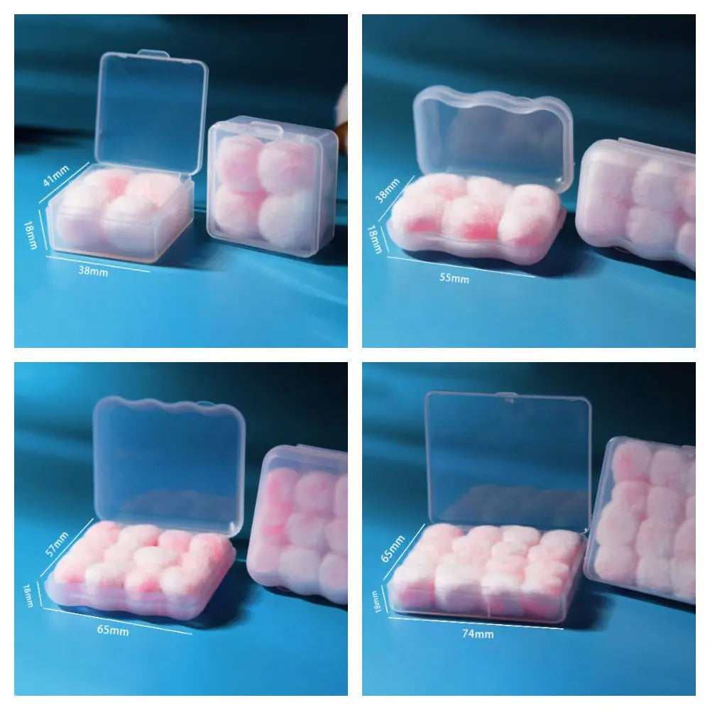 2/4/6/12/20PCS Soft Wax Cotton Earplugs Kneadable Pink Ear Plugs Sleeping Snoring Sound Insulation Noise Reduction Ear Plug Quake