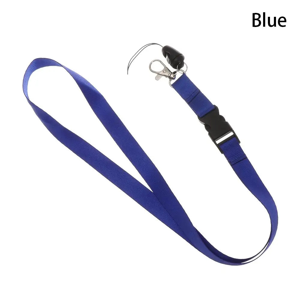 Cute ID Card Rope Fashion Mobile Phone Lanyard Mobile Phone Straps Neck Strap Keys Gym Holder Quake Blue