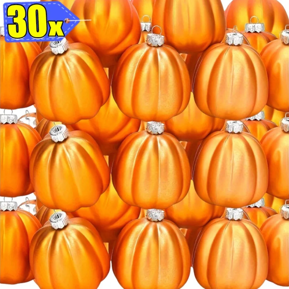 Pumpkin Ornaments Fall Decorative Hangable Pendant Halloween Thanksgiving Christmas Tree Pumpkin Ball Pendant Home Party Supply Quake