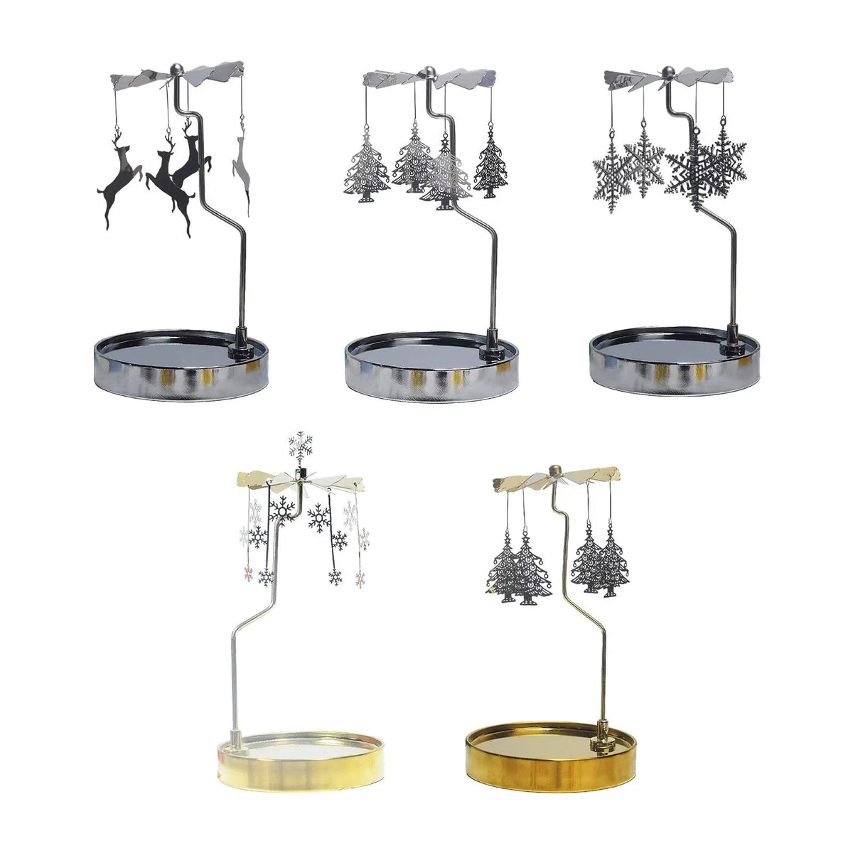 Rotating Candleholder Rotating Candle Holder with Tray for Wedding Party Valentines Day Christmas Party Dining Room Living Room Quake