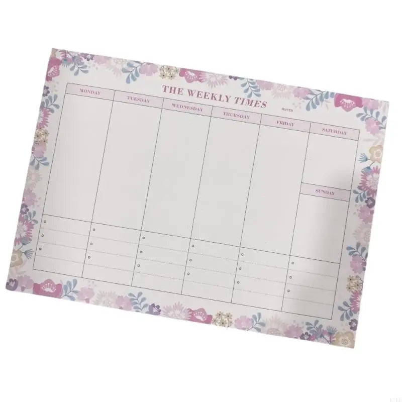 Tearable Weekly Planner Notepad 60 Sheets Paper Note Memo Pad 24.5X17.5cm For Daily Schedules Task Note Organization K1KF Quake