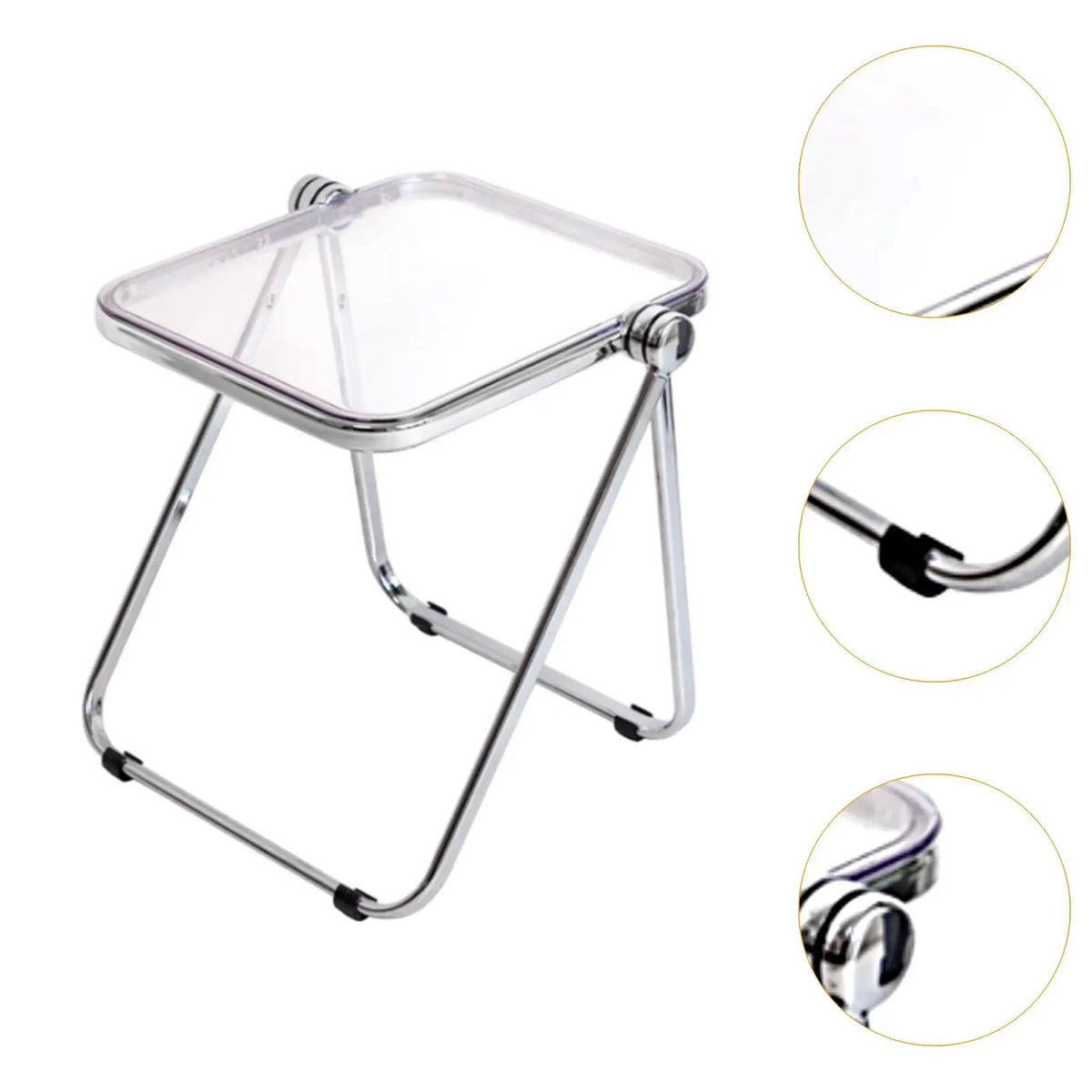 Folding Tray Table Dinner Tray Table Practical Sturdy Non Slip Multipurpose Acrylic Small Space Tiny Desk for Dorm Apartment Quake