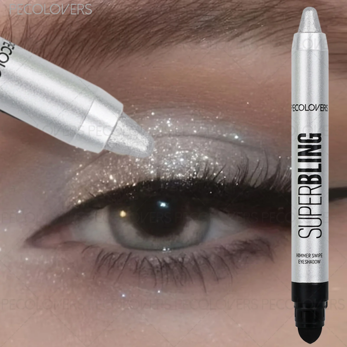 1 Pc High Color Rendering Shimmer Eyeshadow Pen, Shiny Colors Eye Shadow Stick, Eye-catching Eye Makeup, Music Festival Makeup Quake