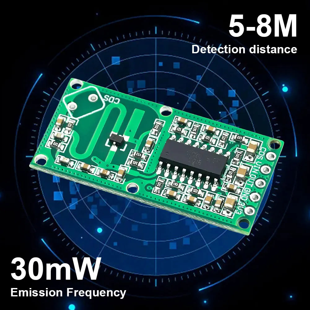 10pcs RCWL-0516 Microwave Radar Motion Sensor Module Human Body Induction Intelligent Module Output 3.3V 8M Distance for Arduino Quake