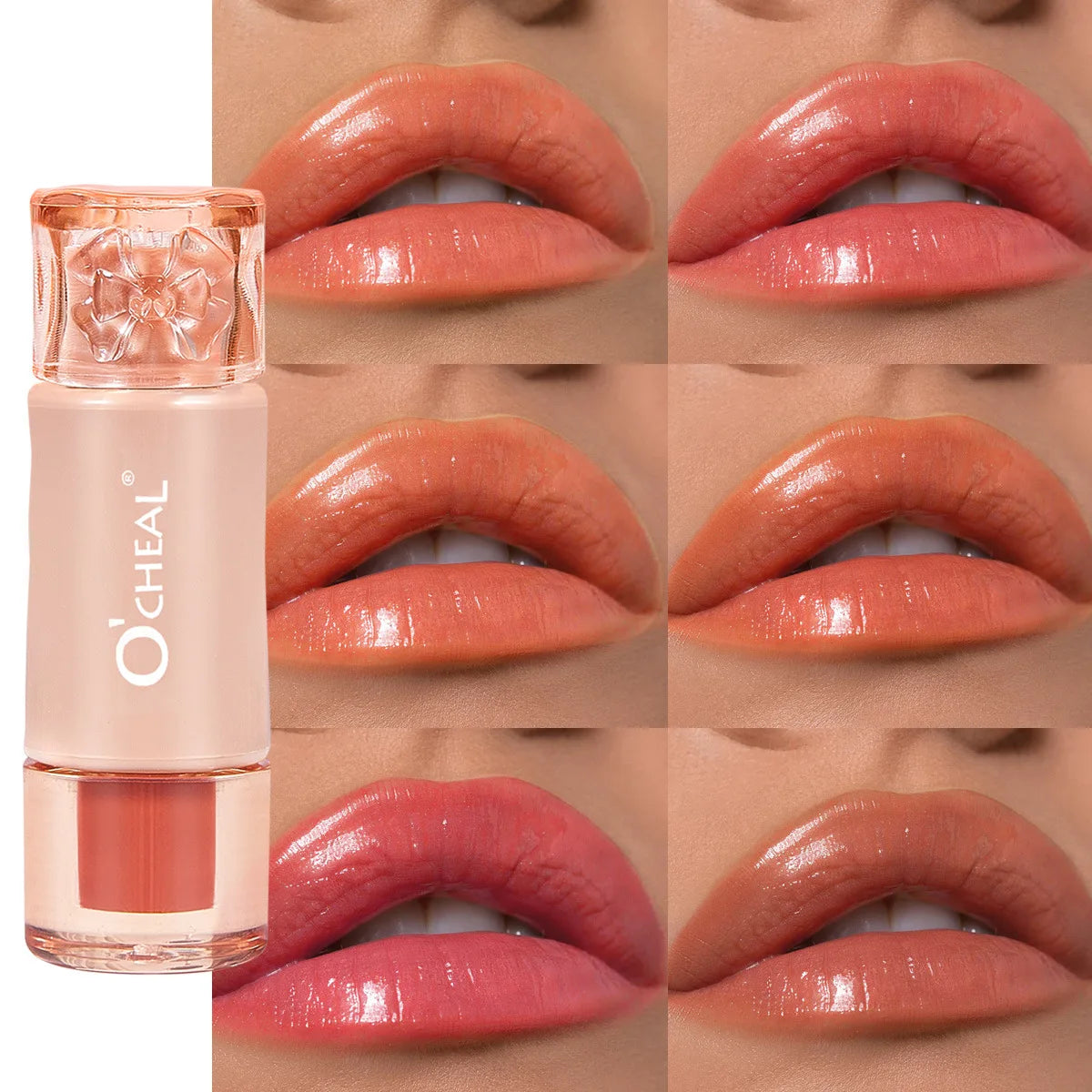 OCHEAL Cross Border Velvet Mirror Matte Lip Gloss Lipstick Moisturizes and Nourishes not easy to stick to cup white lip gloss Quake