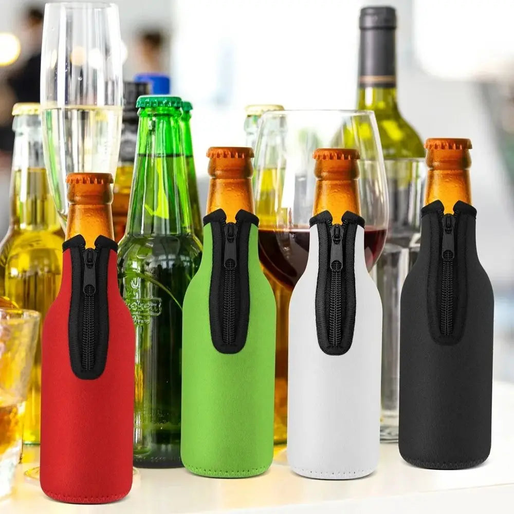 High Quality Insulation Beer Bottle Cover with Ring-pull 12 Oz 330 Ml Water Bottle Bag Duarable Portable Cup Pouch Party Quake