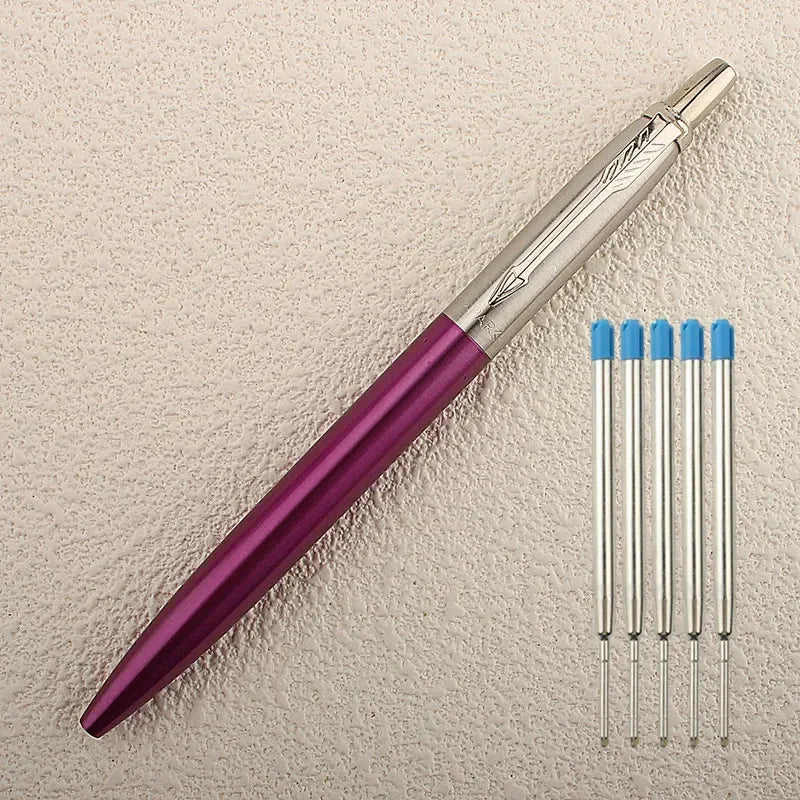 New Luxury Metal Ballpoint Pen Office Commercial Press Metal Pens Gift Automatic Ball Pens for School Quake T-3