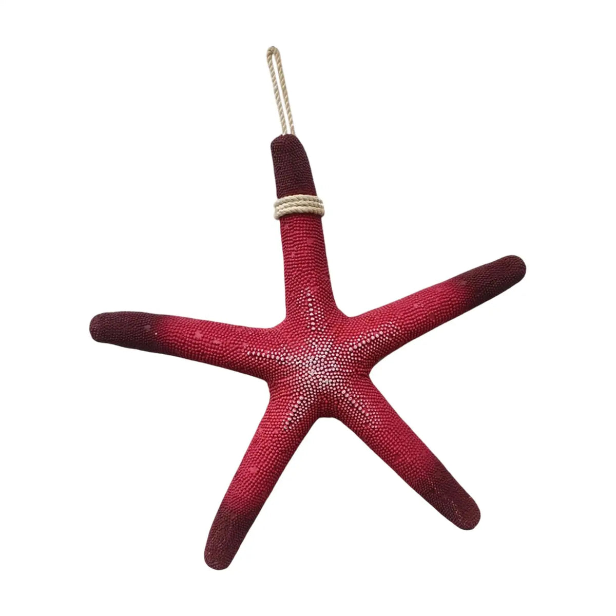 Resin Starfish Ornament Hanging Five-pointed Star Large Beach Decor Hanging Decor for Beach Christmas Aquarium Bathroom Bedroom Quake Red