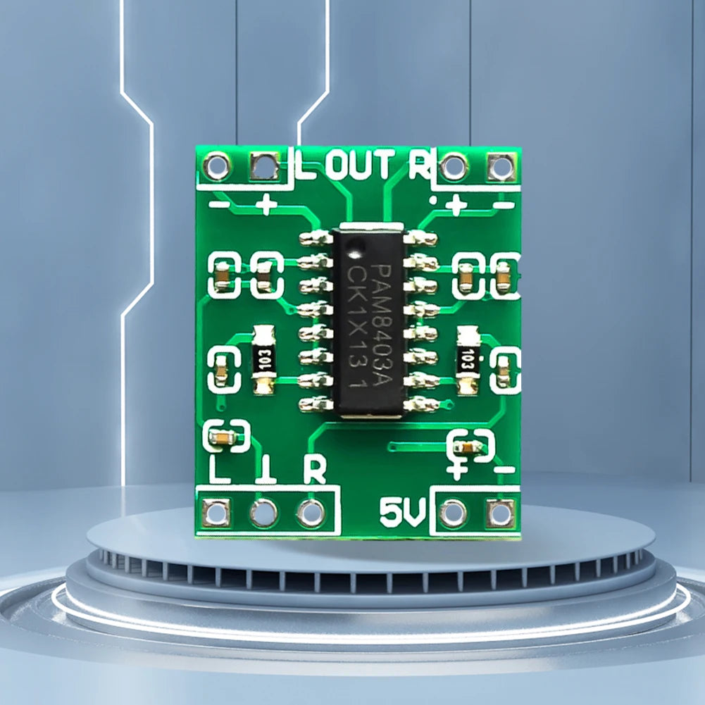PAM8403 Mini Power Amplifier Board Module 2.5V-5.5V 2 Channels Stereo Audio Amplifier Module USB Power Supply for Volume Control Quake