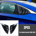 For Honda Accord 10th Gen 2018-2021 Car Rear Louver Window Side Shutter Cover Trim Sticker Vent Scoop ABS Carbon Fiber Black Quake Carbon