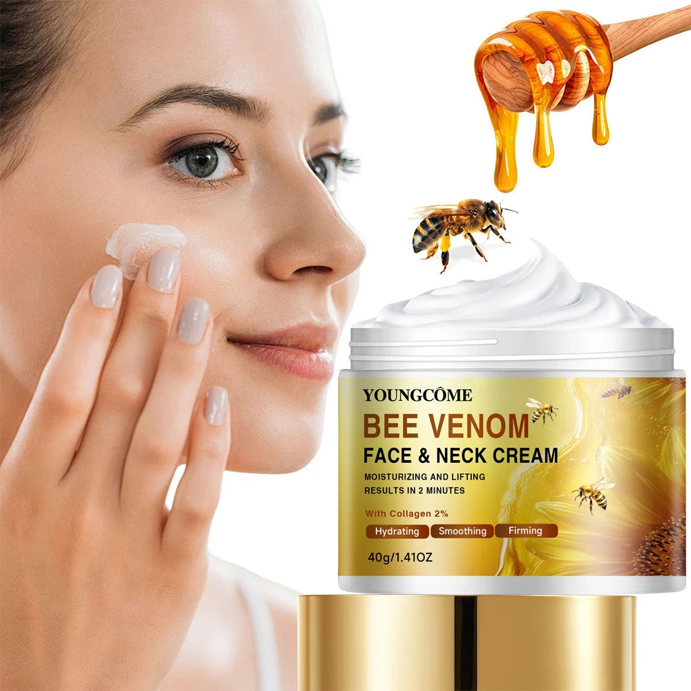 Bee Venom Face Cream Firming Lifting Soothing Lighten Redness Repair Damaged Skin Strengthen Barrier Brighten Nourish Face Cream Quake