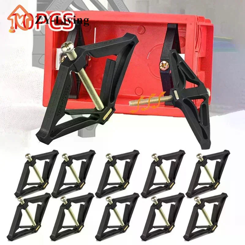 10Pcs Wall Socket Box Repair Clamp Mechanical Structure Easy Operation For Home Electrical Switch Socket Repair Quake