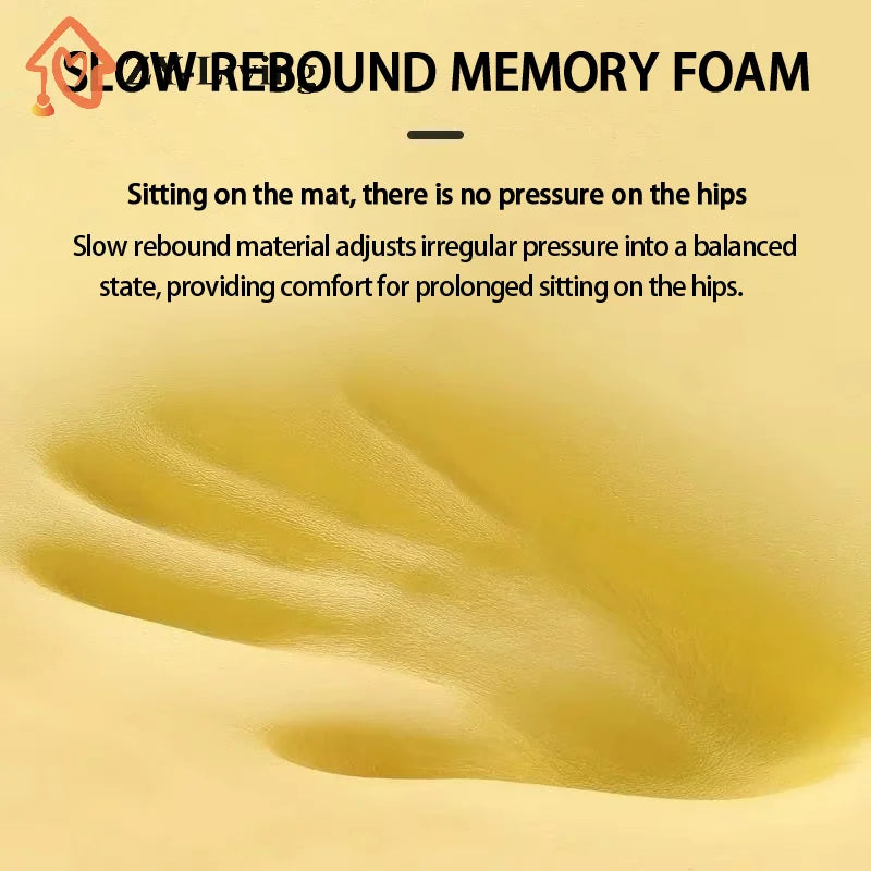 1Pcs 40/45cm Thick Seat Cushion Ultra Soft Memory Foam Office Chair Pad Breathable Rebound Waist Cushion Quake
