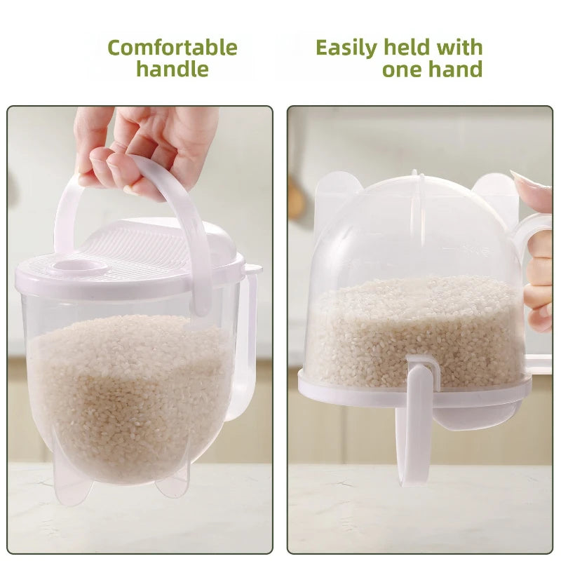 No Hand Washing Rice Washer Flushing Type Rice Strainer Lazy Rice Cleaning Tool Multifunctional Kitchen Rice Drain Basket Quake