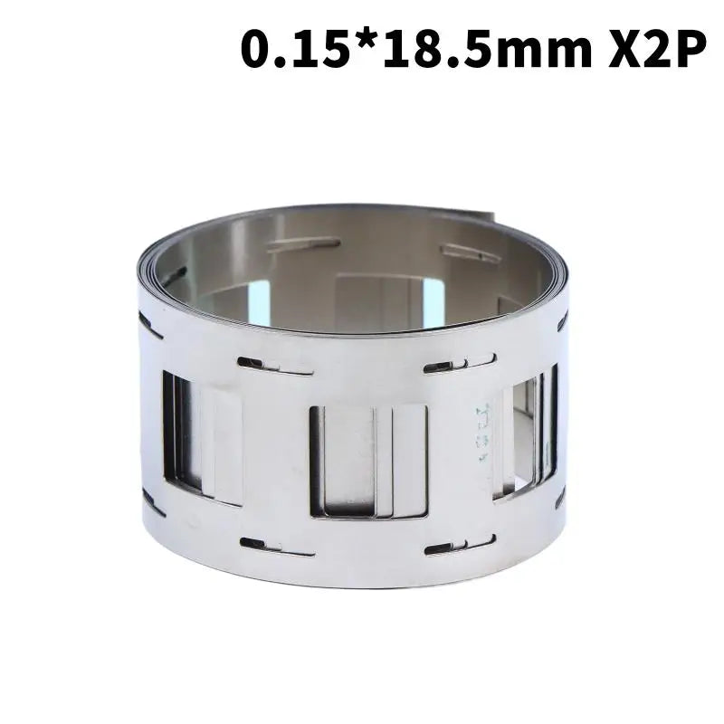 1 Roll Lithium Battery Nickel Strips 1Meter 0.15*20.2mm 2P Nickel Plated Steel Strip For 18650 Battery Pack Spot Welding Quake 0.15x18.5mm 2P