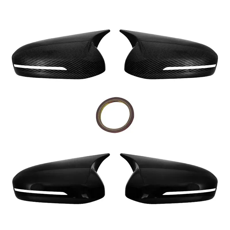 For Kia Optima K5 2011-2015 Car Sticker Rearview Side Mirror Cover Wing Cap Exterior Door Rear View Case Trim Carbon Fiber Look Quake